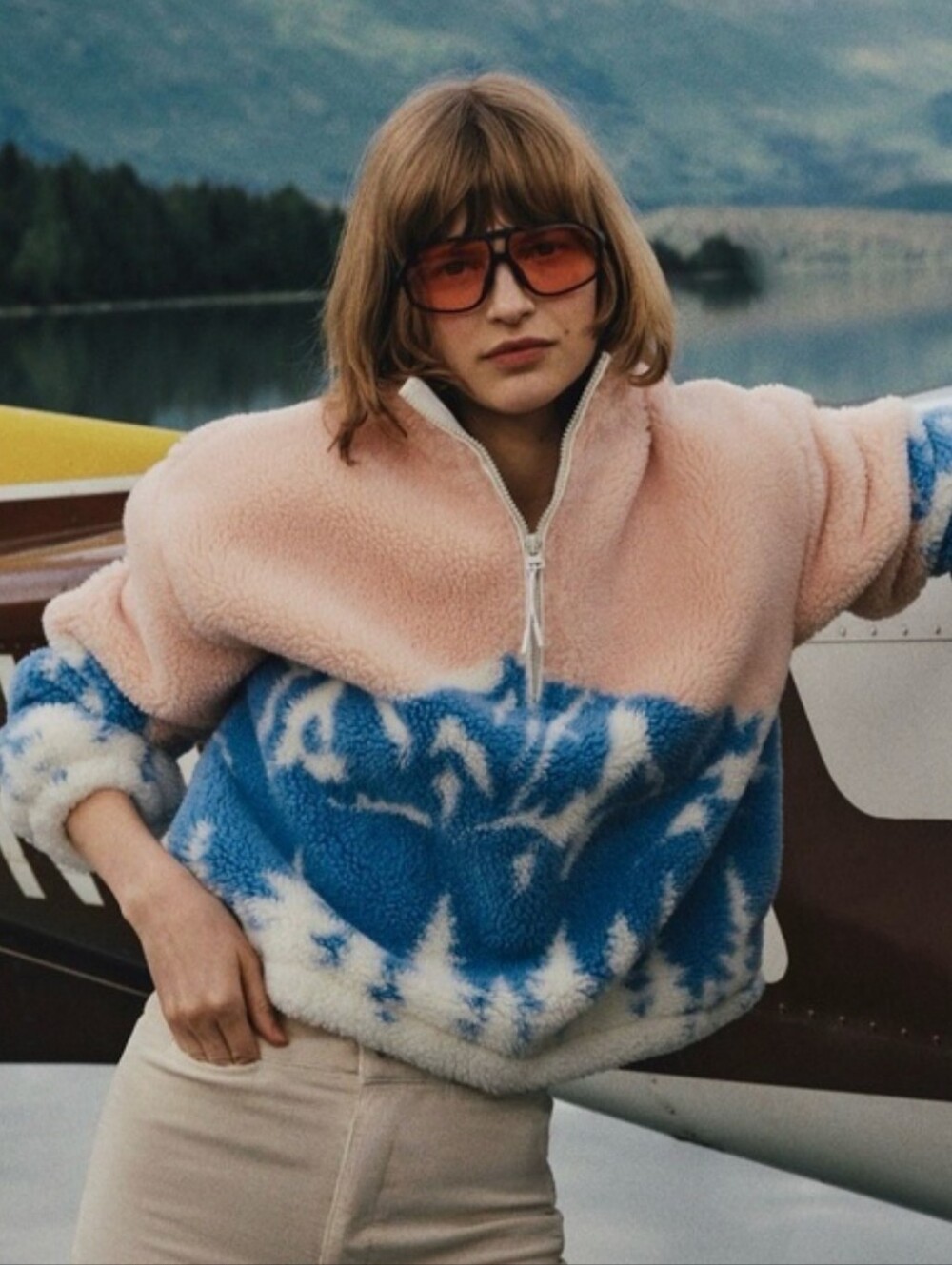 NWT. BEACH RIOT LEONA ALPS SHERPA PULLOVER